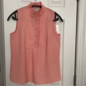 J. Crew, size 0, ruffle-trim tank